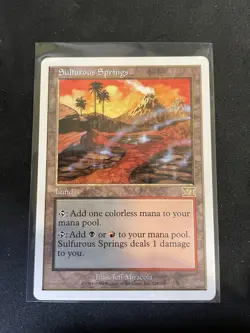 MtG X1 Sulfurous Springs 6th Edition Magic The Gathering (Land) (Black) (Red) - Image 1
