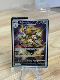 Pokemon TCG Alakazam MEP 009 2025 Mega Evolution ETB Black Star Promo Card Seale - Image 1