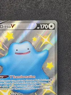 Ditto V SHINY SV118/SV122 Shining Fates NM Full Art Ultra Rare Pokemon TCG - Image 3