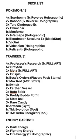 Pokemon TCG - Tera Cinderace Ex & Infernape - OutTheBoxTCG Meta & Standard Decks - Image 2