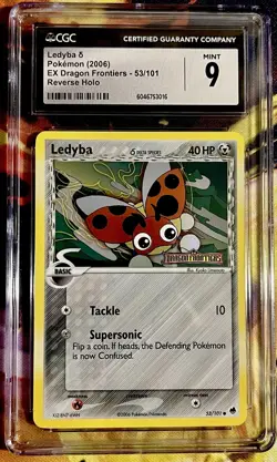 Ledyba 53/101 Delta Species EX Dragon Frontier Reverse Holo Pokemon CGC Mint 9 - Image 1