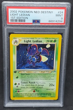 Pokemon PSA 9 MINT Light Ledian 24/105 Neo Destiny 1st Edition 2002 WOTC S#4294 - Image 1