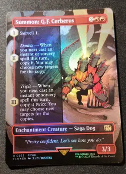 Summon: G.F. Cerberus - Foil - Borderless - FIN - MTG - EN - NM - 0368 - Image 1