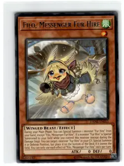 Yu-Gi-Oh! Filo Messenger Fur Hire Rare DANE-EN015 Moderately Played Unlimited - Image 1