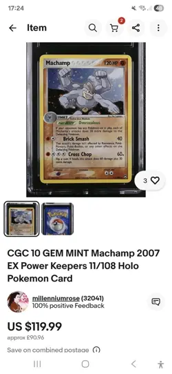 Pokemon Cards Collection Reserved 12 CGC Graded Machamp Cards - Image 1