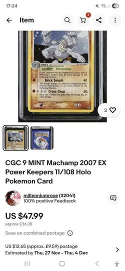 Pokemon Cards Collection Reserved 12 CGC Graded Machamp Cards - Image 2