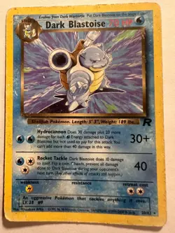 Dark Blastoise 20/82 Non-Holo Team Rocket Pokemon Card - HP/ DMG - Image 1