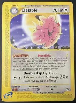 Clefable Expedition 41/165 NM Rare Vintage WOTC Pokemon Card non-holo - Image 1