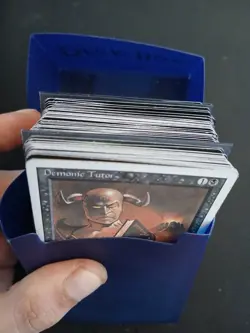 Mtg X100 Plus Card Collection Mixed Sets Used Mostly Common Used Deck Box - Image 1
