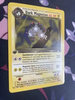 Dark Magneton 28/82 1st Edition Team Rocket Non-Holo WOTC Pokemon Card NM-LP - Image 2