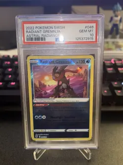 PSA 10 Radiant Greninja 046/189 Astral Radiance Holo Graded Pokemon Card - Image 2