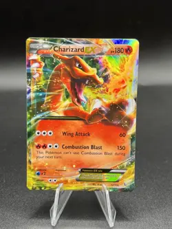 Pokemon TCG Basic Charizard EX Card Ultra Rate Holo 12/106 2014 Flashfire LP YE1 - Image 1