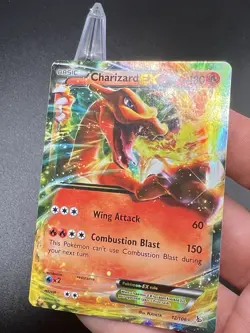 Pokemon TCG Basic Charizard EX Card Ultra Rate Holo 12/106 2014 Flashfire LP YE1 - Image 2