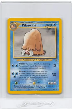 PILOSWINE 44/111 - Neo Genesis - VINTAGE WOTC Pokemon Card - Unlimited - LP - Image 1