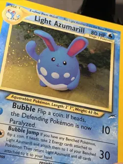 Pokemon TCG Light Azumarill Holo Rare Unlimited Card 13/105 Neo Destiny VTG WOTC - Image 3