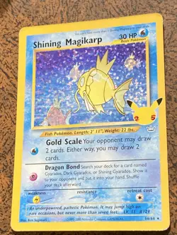 Shining Magikarp 66/64 Celebrations Rare Holo Pokemon Card - Image 1