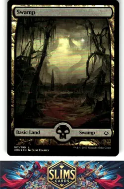 Magic the Gathering MTG Hour of Devastation Swamp FOIL (187) #187 Buy 2 Get 1 - Image 1