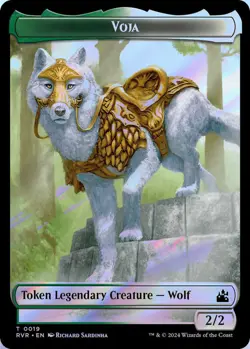 Goblin (0008) // Voja Double-Sided Token 8//19 MTG RVR NM Foil - Image 2