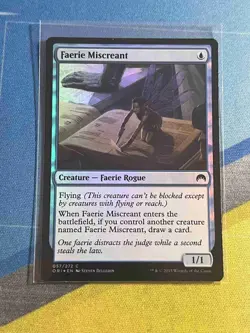 Magic the Gathering MTG Magic Origins FAERIE MISCREANT Foil - Image 1