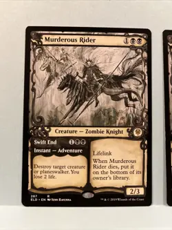 2x Murderous Rider Swift End 287 Throne of Eldraine Showcase MTG Magic Regular - Image 2