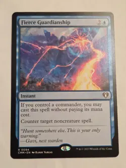 MTG Fierce Guardianship Commander Masters Foil - Image 1