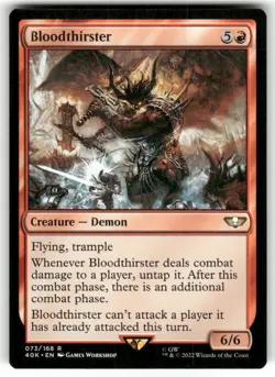 Mtg Bloodthirster NM Universes Beyond Warhammer 40k - Image 1