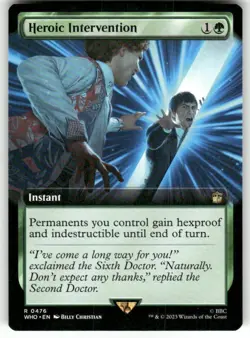 MTG Heroic Intervention Rare Extended Art #476 Doctor Who Collector's Edition - Image 1