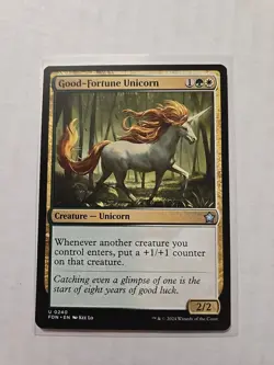 Good-Fortune Unicorn - Foundations - LP - Uncommon - Creature - Image 1