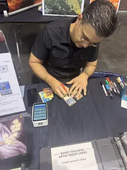 MTG Artist Proof Signed FOIL 4x Etched Cornfield Randy Gallegos ERROR Number - Image 3