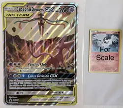Espeon & Deoxys GX [Jumbo]#SM240 Pokemon TCG-Sun&Moon Black Star Promo Near Mint - Image 1