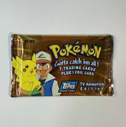 Sealed 1999 Topps Pokemon TV Booster Pack - Series 1 - Blue Logo - US - Image 1