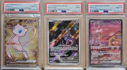 2023 Pokemon 151 Mew ex metal, Mewtwo, Mew ex UPC Set PSA 10,9,8 - Image 1