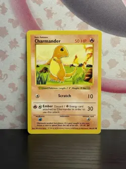 Pokemon TCG Charmander 046/102 Base Set (Shadowless) Regular WOTC 1999 LP - Image 1