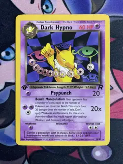 Dark Hypno 26/82 Team Rocket 1st Edition Pokemon NM - Image 1