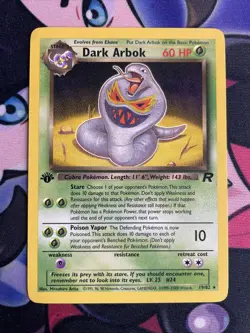 Pokemon TCG Dark Arbok 19/82 1st Edition Team Rocket Regular Unplayed NM - Image 1