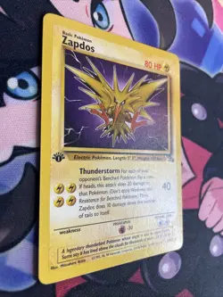 Zapdos 30/62 1st Edition - Pokemon Fossil WotC Non-Holo Rare Vintage - NM - Image 2