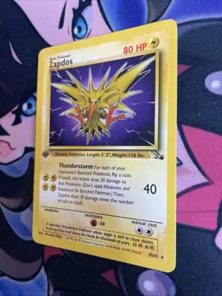 Zapdos 30/62 1st Edition - Pokemon Fossil WotC Non-Holo Rare Vintage - NM - Image 3