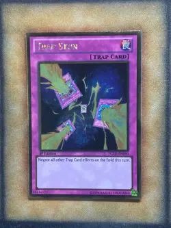 Yugioh Trap Stun PGLD-EN090 Gold Rare 1st Ed NM - Image 1