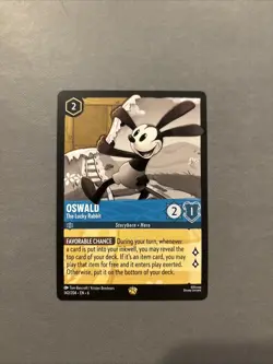 Oswald - The Lucky Rabbit 142/204 Azurite Sea Regular Disney Lorcana Card NM - Image 1