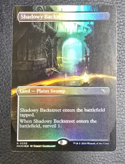 Shadowy Backstreet (Borderless) Murders at Karlov Manor Foil MTG NM Magic Card - Image 1
