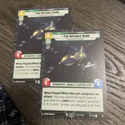 Star Wars Unlimited - The Invisible Hand (Hyperspace) (JTL) 351 x2 - Image 1