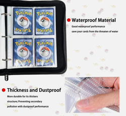 Card Binder for Pokemon Cards Holder Fits 900 Cards w/ 50 Removable Sleeves TCG - Image 3