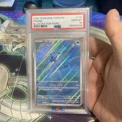 2024 Pokemon TWM Phione Illustration Rare PSA 10 Gem MT Card 175/167 - Image 1
