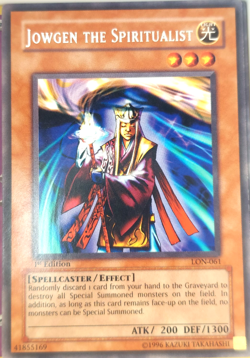 Jowgen the Spiritualist LON-061 - 1st Edition YuGiOh Card Game TCG CCG - Image 1