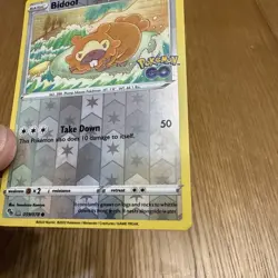 Pokemon TCG Bidoof Reverse Holo Common Card 059/078 Pokemon Go Ditto Peal NM - Image 5