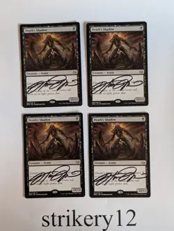 4x Death’s Shadow - Modern Masters 2017 - Signed by Artist - MTG - Image 1