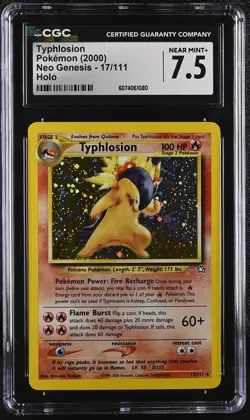 CGC 7.5 Typhlosion 2000 Neo Genesis 17/111 Holo Pokemon Card - Image 1