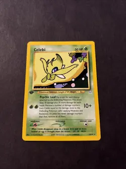 Celebi 1st Edition Neo Revelation Rare Non-Holo Pokemon Card 16/64 NM - Image 1