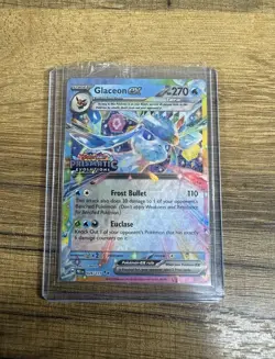 Pokemon TCG Prismatic Evolutions Glaceon ex 026/131 Stamped Promo Card NM Sealed - Image 1
