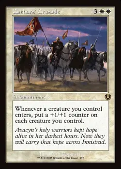 [1x] Cathars' Crusade - Foil - Retro Frame Near Mint, English Innistrad Remaster - Image 1